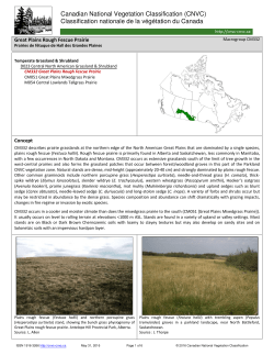 Factsheet - Canadian National Vegetation Classification (CNVC)