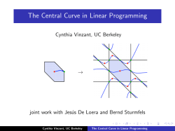 The Central Curve in Linear Programming
