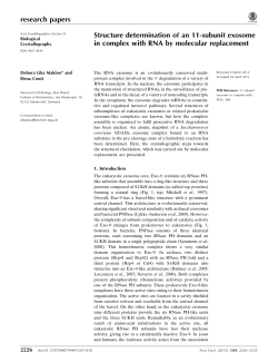 Structure determination of an 11-subunit exosome in complex with