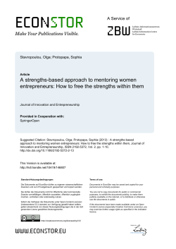 A strengths-based approach to mentoring women