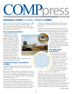 Suwannee Lumber Company&hellip;Redefining Safety
