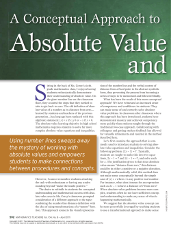Absolute Value Article