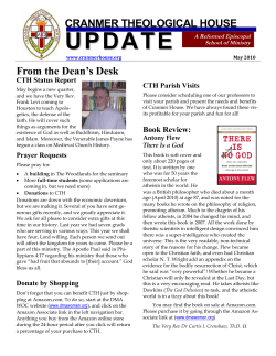 update - Cranmer Theological House