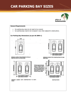 car parking bay sizes