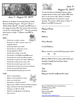 June 1 &ndash; August 31, 2017 June 1&ndash; August 31, 2017