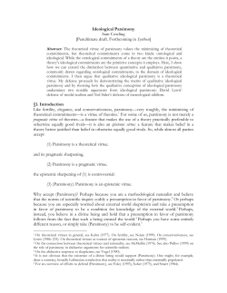 Ideological Parsimony - Personal Pages