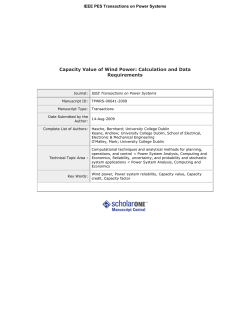 Capacity Value of Wind Power: Calculation and Data