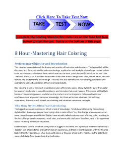 8 Hour-Mastering Hair Coloring