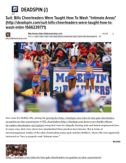 Suit: Bills Cheerleaders Were Taught How To Wash