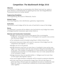 Competition: The Mackintooth Bridge 2016