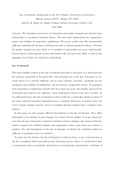 Law of Demand - University at Albany
