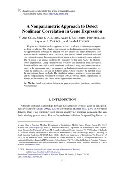 A Nonparametric Approach to Detect Nonlinear Correlation in Gene