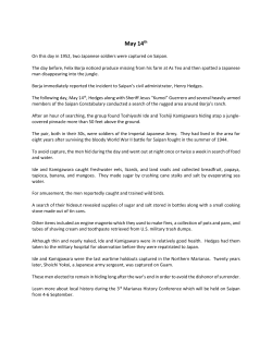 May 14th - Northern Marianas Humanities Council