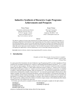 Inductive Synthesis of Recursive Logic Programs