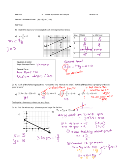 Introduction to General Form