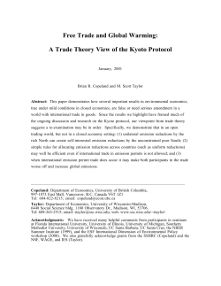 Free Trade and Global Warming: A Trade Theory