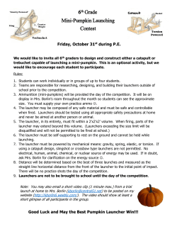 6th Grade Mini-Pumpkin Launching Contest - Mrs. Borlin