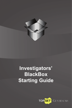 BlackBox Quickstart Guide