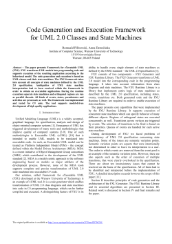 Code Generation and Execution Framework for UML 2.0 Classes