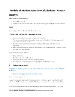 Models of Motion: Iterative Calculations - Fancart