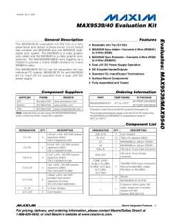 MAX9539 EV kit - Maxim Integrated