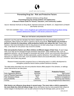 Preventing Drug Use &ndash; Risk and Protective Factors