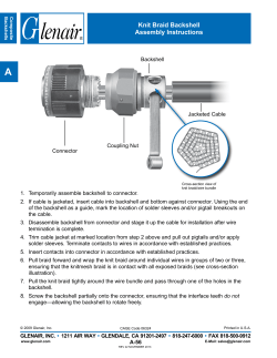 Knit Braid Backshell Assembly Instructions