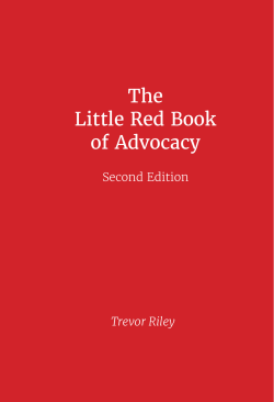 The Little Red Book of Advocacy - Law Society Northern Territory