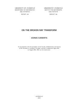 ON THE BROKEN RAY TRANSFORM