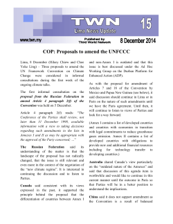 COP: Proposals to amend the UNFCCC