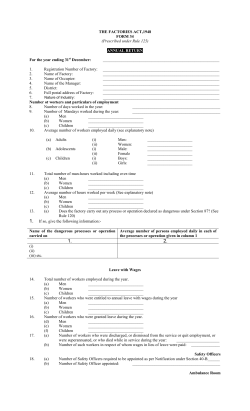 THE FACTORIES ACT,1948 FORM 34 (Prescribed under Rule 125