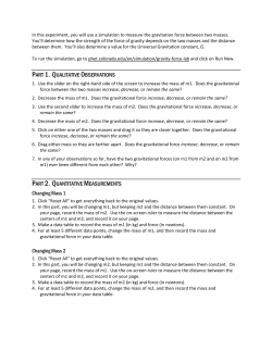 part 1. qualitative observations part 2. quantitative measurements