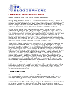 Common Visual Design Elements of Weblogs