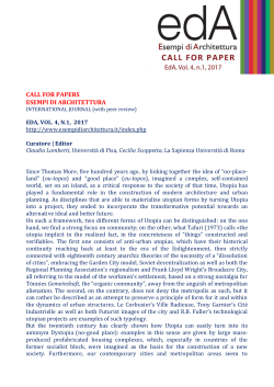 CALL FOR PAPERS ESEMPI DI ARCHITETTURA