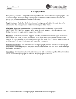 2. Paragraph Parts