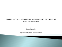 MATHEMATICAL AND PHYSICAL MODELING OF FLAT ROLLING