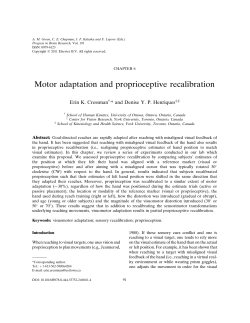 Motor adaptation and proprioceptive recalibration