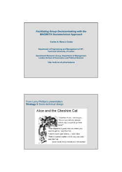 Facilitating Group Decisionmaking with the MACBETH