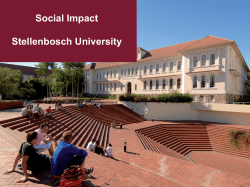 Social Impact Stellenbosch University