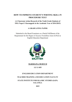 how to improve student`s writing skill in procedure text