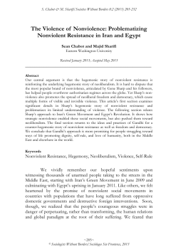 The Violence of Nonviolence: Problematizing Nonviolent Resistance