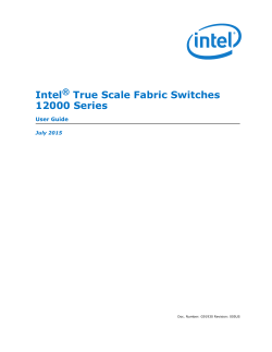 Intel True Scale Fabric Switches 12000 Series