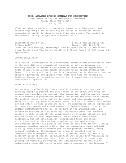 3302: ADVANCED SPANISH GRAMMAR FOR COMPOSITION