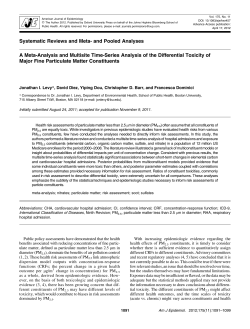 A Meta-Analysis and Multisite Time