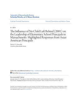The Influence of No Child Left Behind