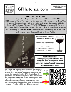 August 2012 - Grand Prairie Historical Organization