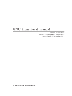 GNU libmatheval manual