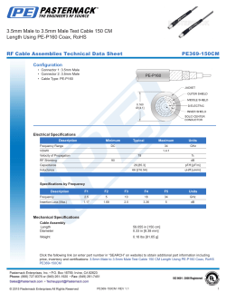 3.5mm Male to 3.5mm Male Test Cable 150 CM Length Using PE