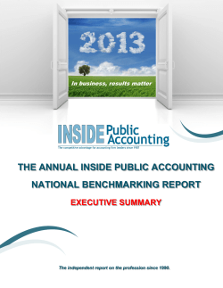 the annual inside public accounting national benchmarking report