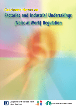 Guidance Notes on Factories and Industrial Undertakings (Noise at